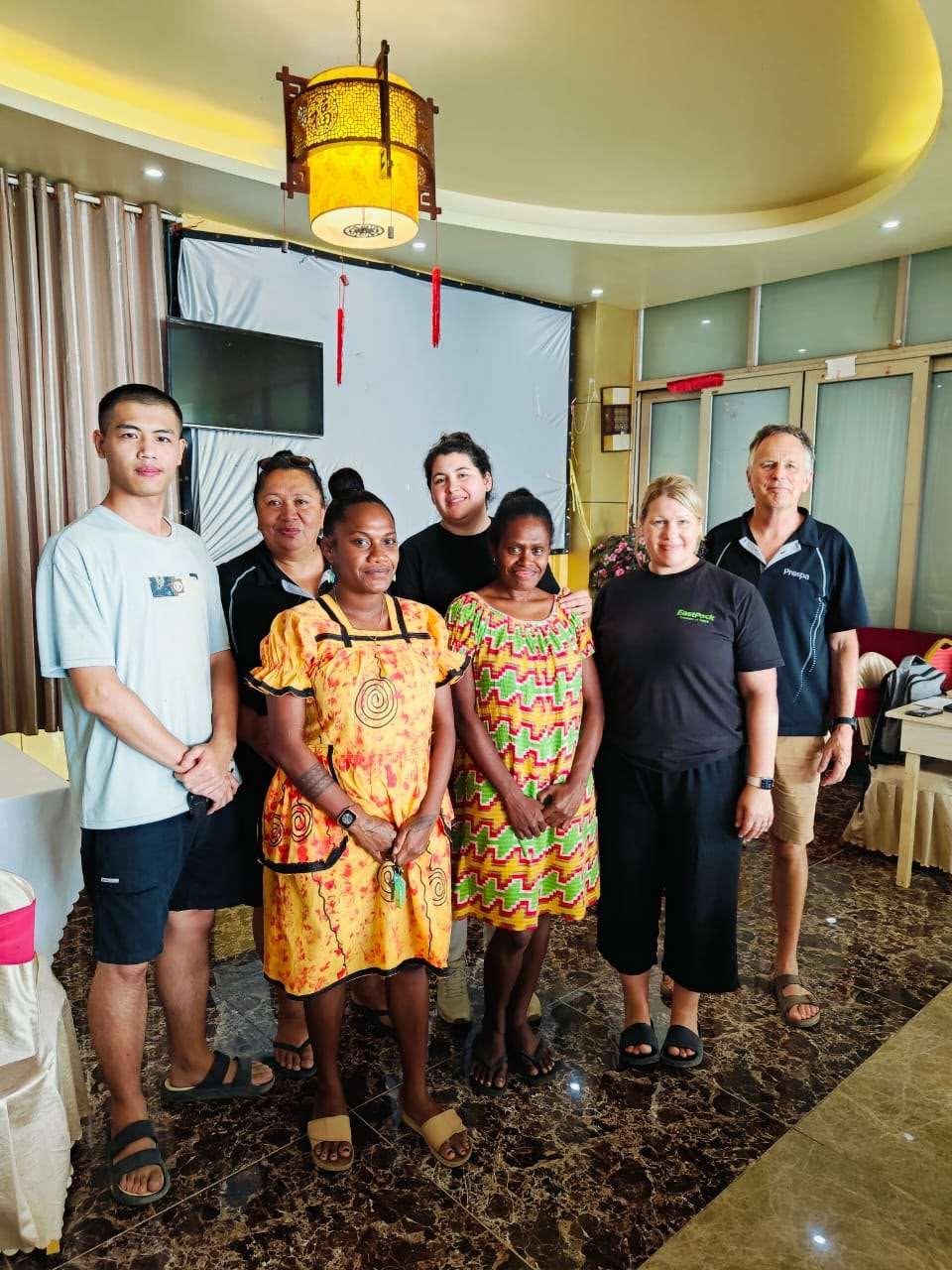 South Ocean Man Power and Eastpack New Zealand team members at a recruitment event in Vanuatu